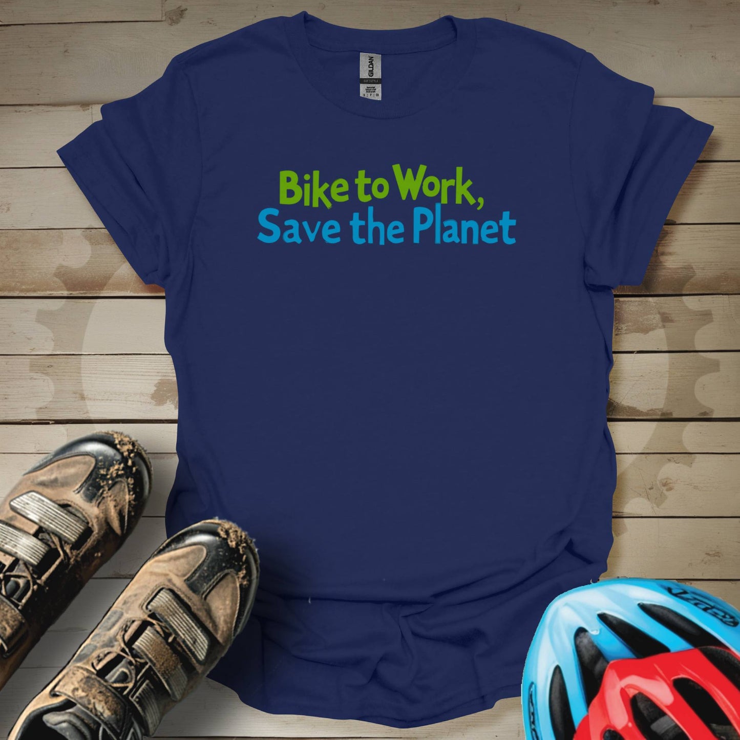 Bike to Work, Save the Planet T-Shirt