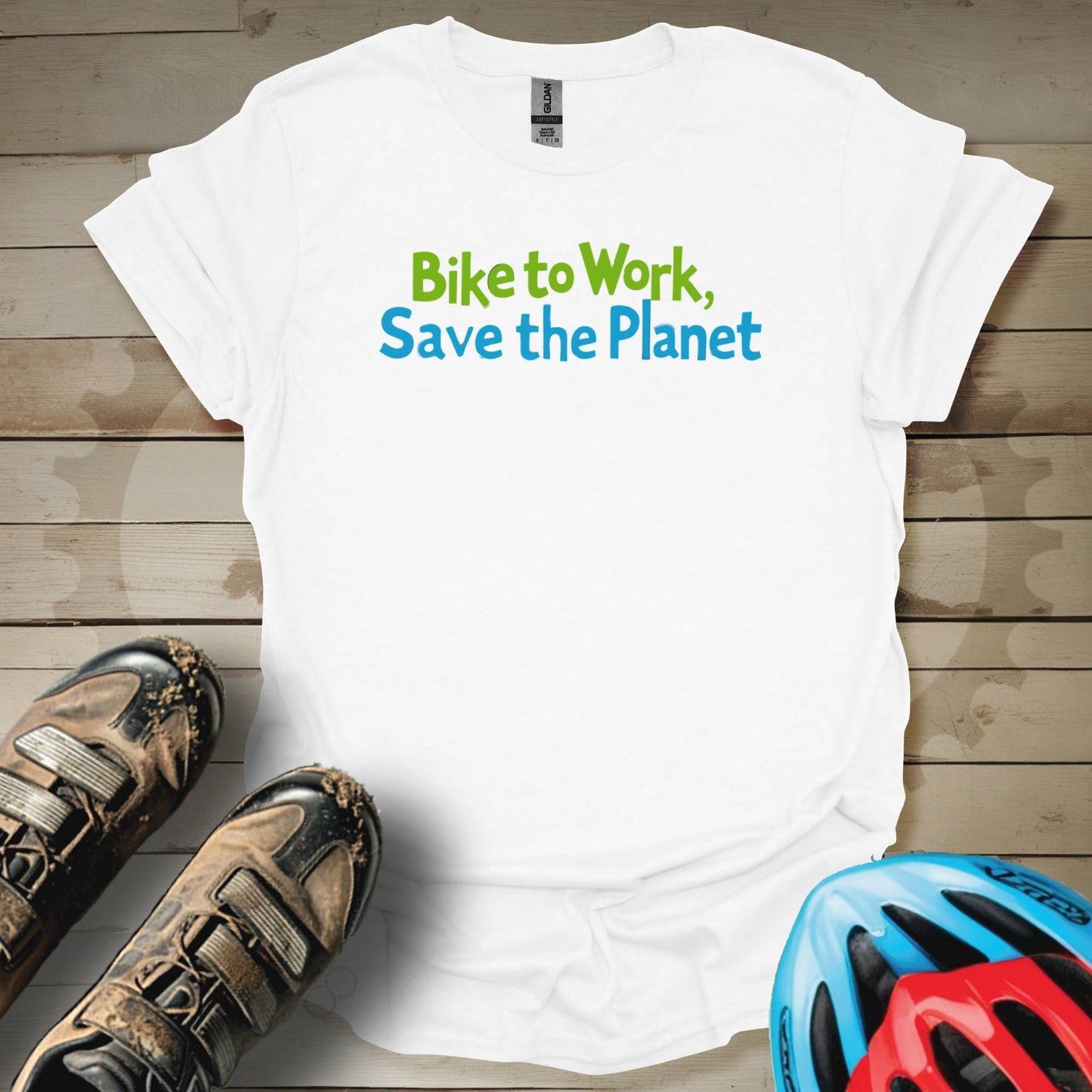 Bike to Work, Save the Planet T-Shirt