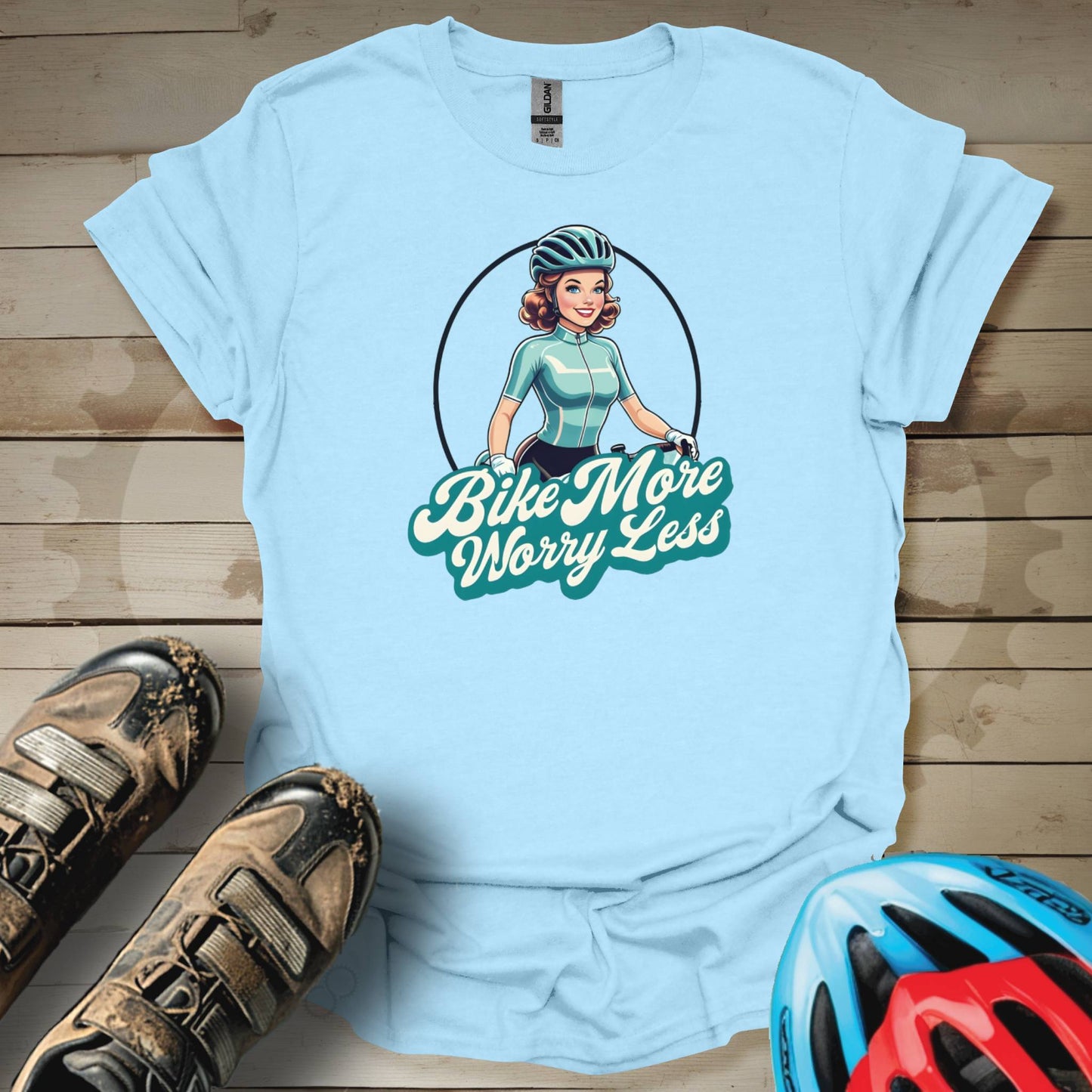 Bike More Worry Less T-Shirt