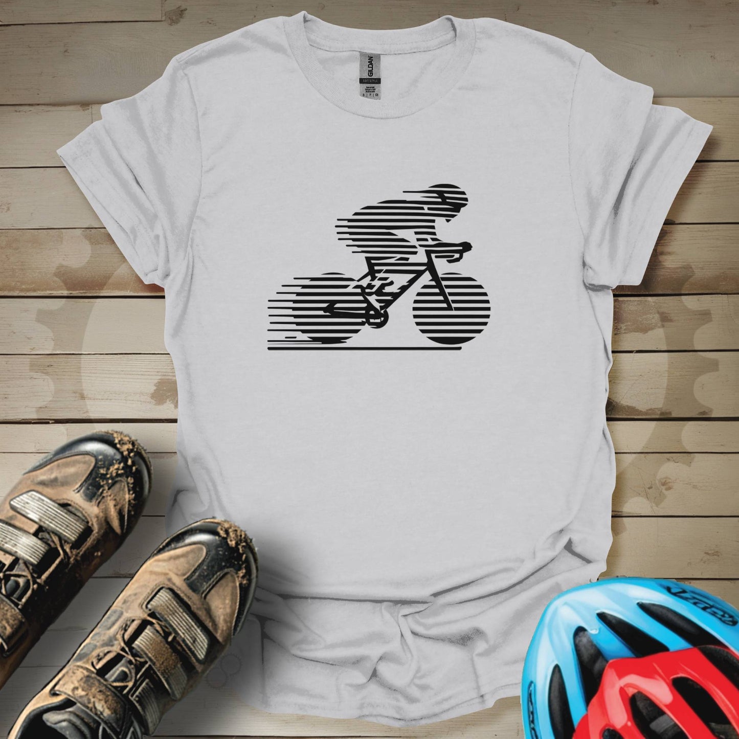 Track Biker Silhouette  T-Shirt