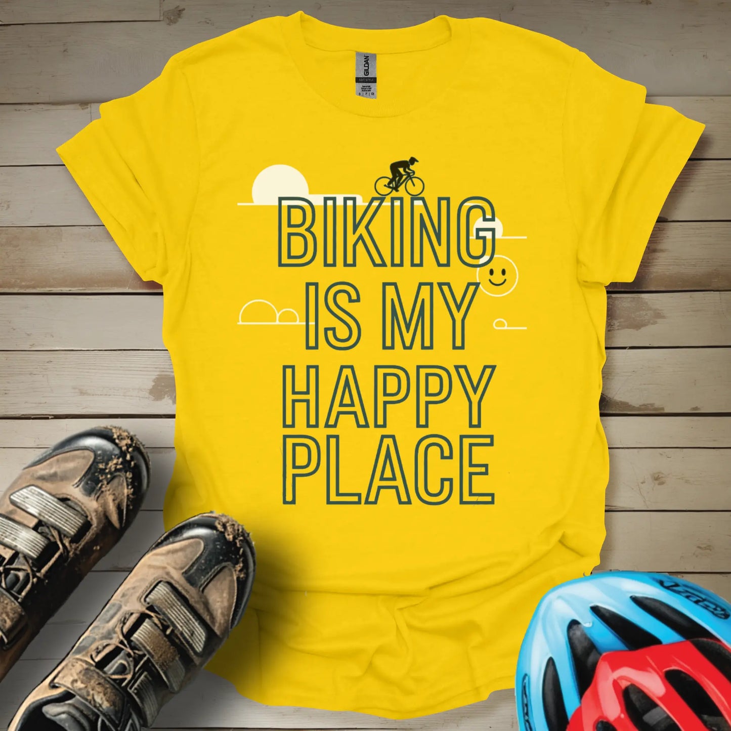 Biking Is My Happy Place T-Shirt