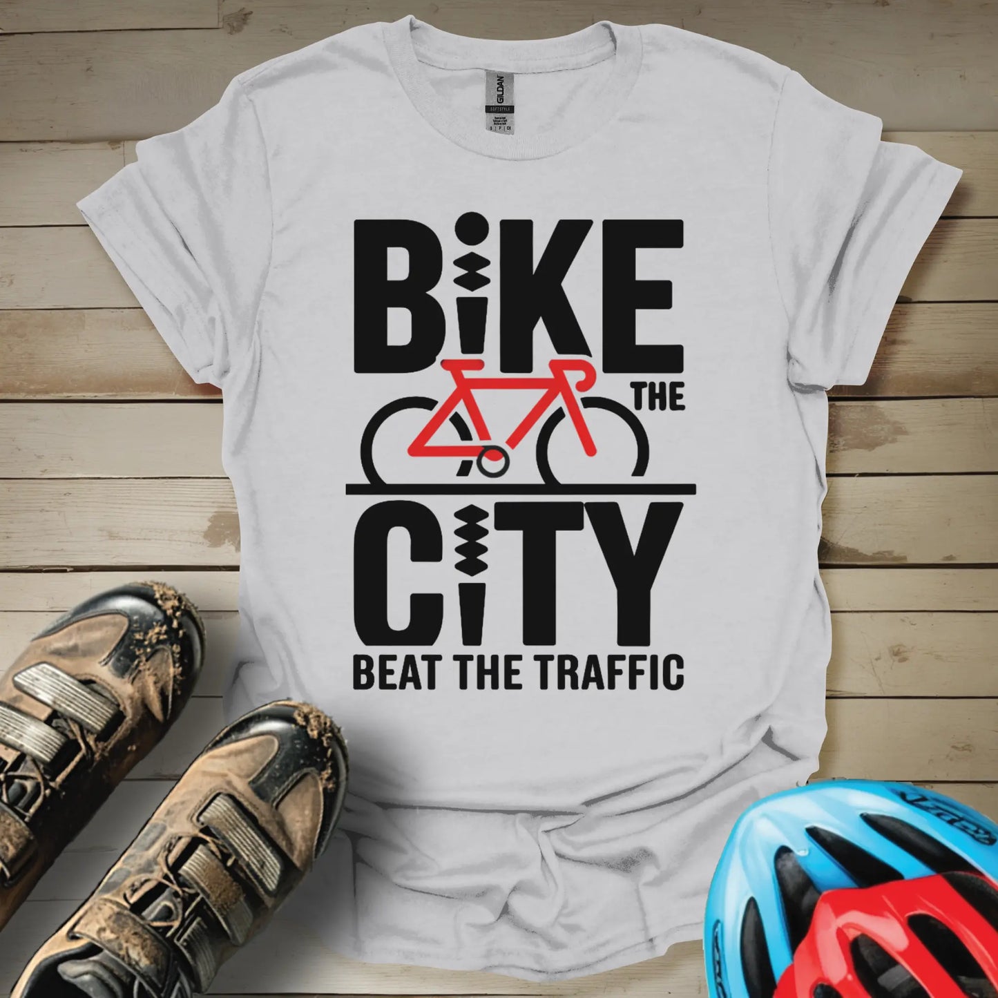 Bike The City Beat The Traffic T-Shirt