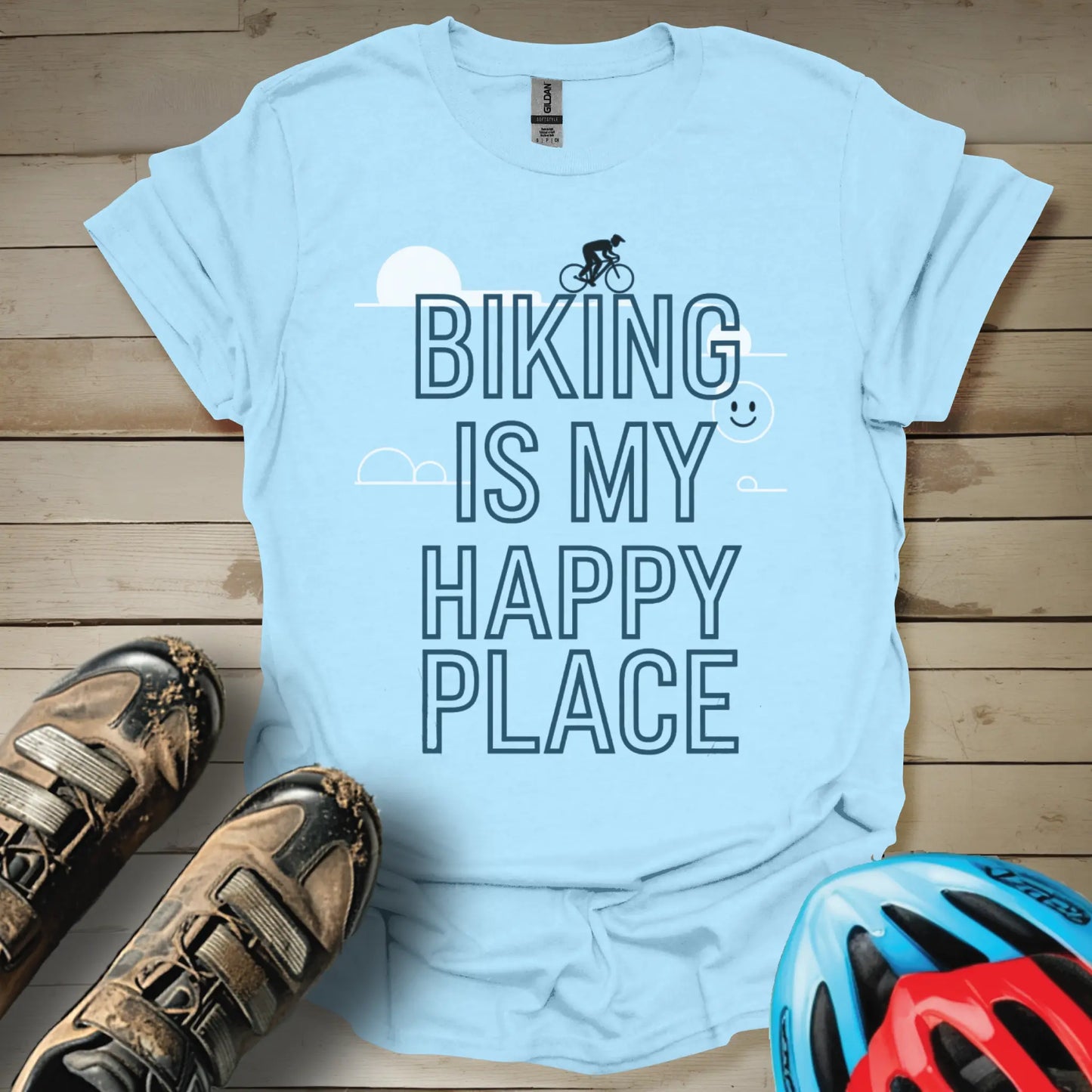 Biking Is My Happy Place T-Shirt