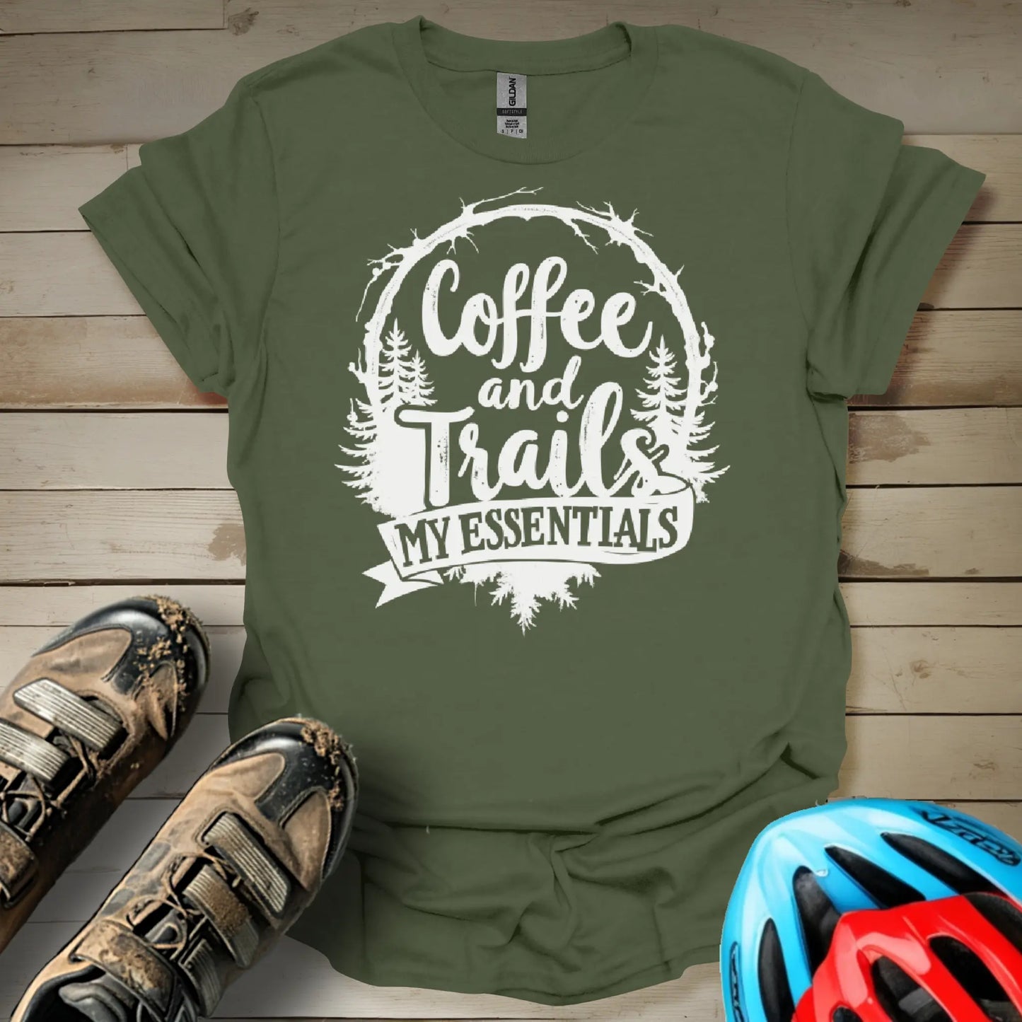 Coffee and trails are my essentials T-Shirt