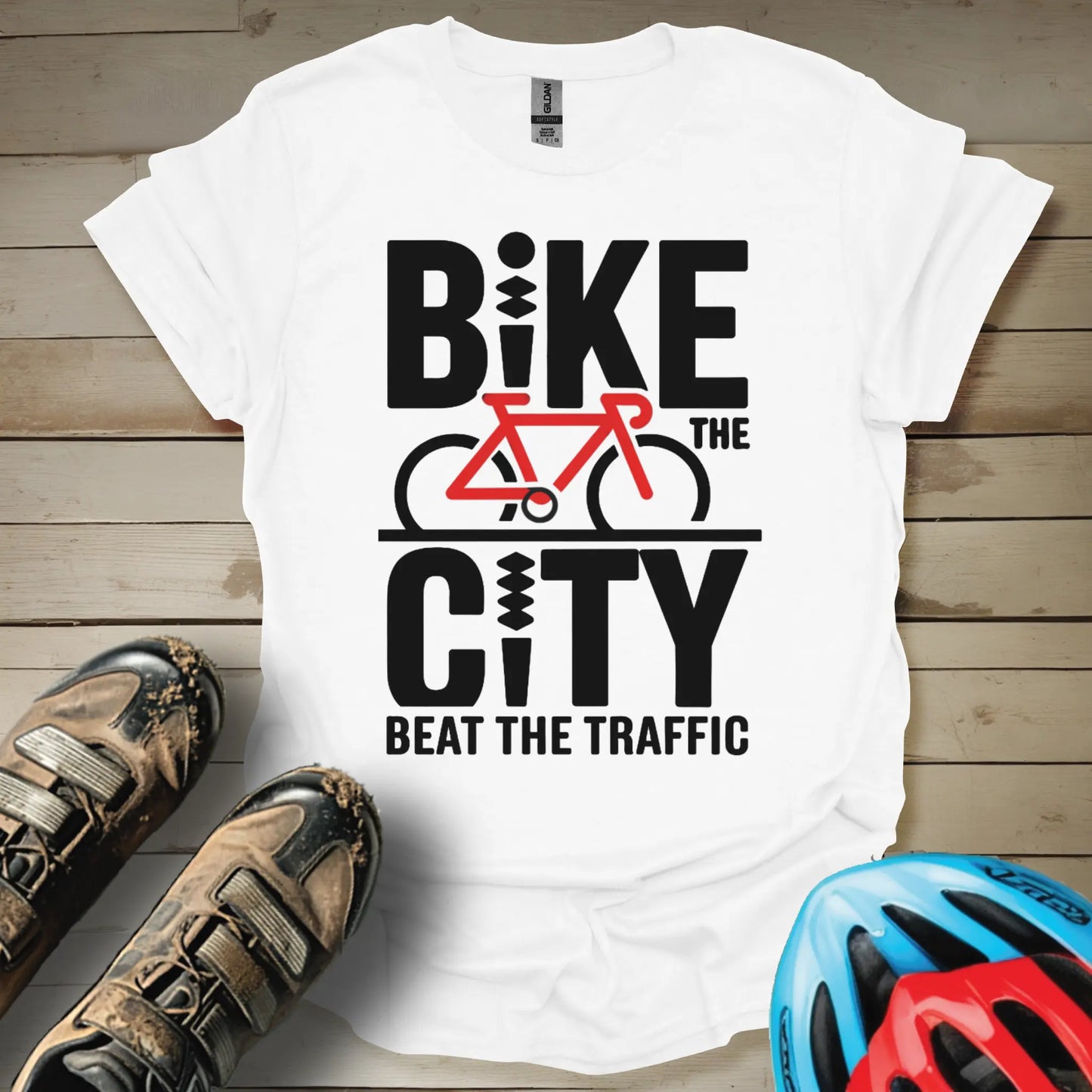 Bike The City Beat The Traffic T-Shirt